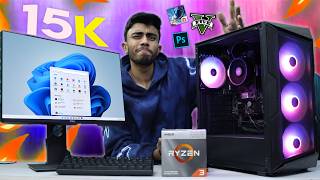 15000 Rs Super AMD PC Build⚡Best for Gaming amp Editing 🪛Live Test Perfect for Students [upl. by Ardnuaed]