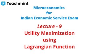 Utility Maximization using Lagrangian Function with CobbDouglas Utility Function [upl. by Nossah]