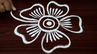 latest simple free hand rangoli designs  easy kolam with out dots  muggulu designs  rangavalli [upl. by Braca216]