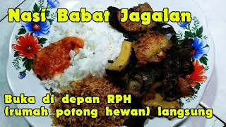 Jual Nasi Jeroan Sapi Langsung di Depan Jagal  Nasi Babat Jagalan [upl. by Ansela]