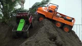 RC truck trial with 8x8 and 6x6 model trucks Part 2 [upl. by Elliven]