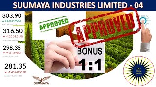 SUUMAYA INDUSTRIES LIMITED  SUULD  BONUS 11  APPROVED [upl. by Clower]