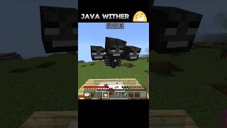 Minecraft Java wither🤧 VS Bedrock wither ☠️ witherboss shorts [upl. by Etteyafal486]