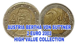 AUSTRIA BERTHA VON SUTTNER COIN 2002 HIGH VALUE [upl. by Winna]