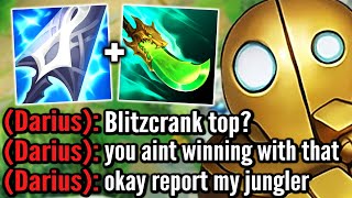 This guy thought I was trolling with Blitzcrank top so I had to teach him a lesson [upl. by Mikahs77]