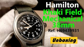 Hamilton Khaki Field Mechanical 38mm unboxing and review  Ref H69439931 [upl. by Rosalba700]