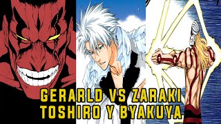 ZARAKI KENPACHI TOSHIRO Y BYAKUYA VS GERALD VALKYRIE  BLEACH [upl. by Thorley298]