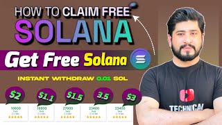 how to claim free crypto  free sol 001 instant withdraw  free Solana mining 2024 [upl. by Kattie370]