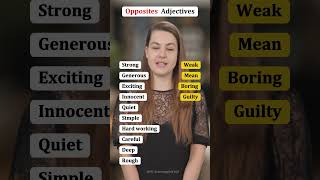 Opposites Adjectives in English  Learn 10 Common Adjectives with Examples shrots [upl. by Airotel]