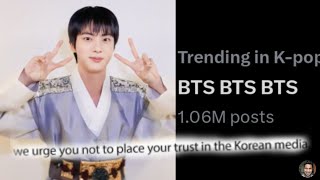 BTS Jin Happy Chuseok Greetings Army Sends Strong Message to Korean Media [upl. by Ng]