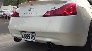 JS排氣管171204INFINITI G37改直通中段114鍍鈦牛角雙出直通尾段排氣管聲音檔 [upl. by Hew32]