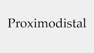 How to Pronounce Proximodistal [upl. by Milone]