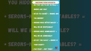 These conversational French questions feature in Papaoutai Song lyrics [upl. by Themis]