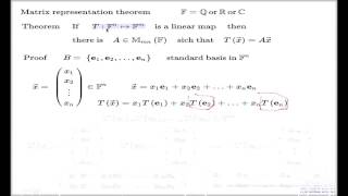 Matrix representation theorem [upl. by Kaitlyn594]