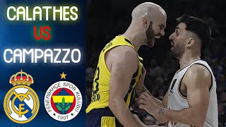 Full conflict Campazzo  Calathes  Real Madrid  Fenerbahce  Euroleague basketball [upl. by Minta]