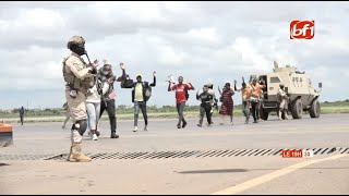 Sécurité aéroportuaire  une simulation de prise dotage à laéroport international de Ouagadougou [upl. by Assirod931]