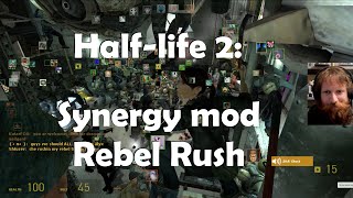 Halflife 2 with 100 people  Synergy Rebel Rush chaos crowbars and strong language [upl. by Odraner645]