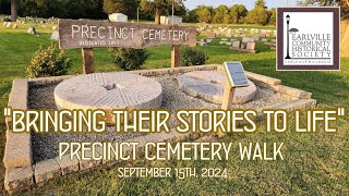 Precinct Cemetery Walk 2024 Earlville Community Historical Society [upl. by Oicneserc]