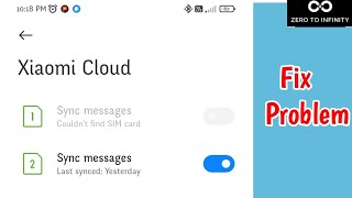 Fix Xiaomi Cloud Sync messages Problem in Xiaomi Redmi Phones  Xiaomi Cloud Sync messages [upl. by Nahshun]