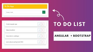 To Do List in Angular  Angular tutorial [upl. by Mann]