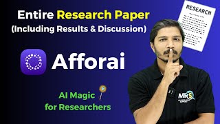 Research Paper Using Afforai Including Results and Discussion II No ChatGPT anymore  Best AI Tool [upl. by Noelyn]