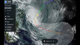 Regardez lévolution de la forte tempête tropicale Belal en vidéo satellite [upl. by Trevah]