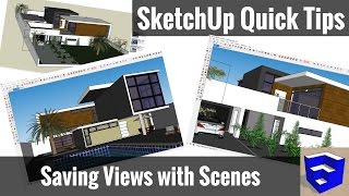 Quickly Saving Camera Views in SketchUp with Scenes  SketchUp Quick Tip [upl. by Ztnaj]