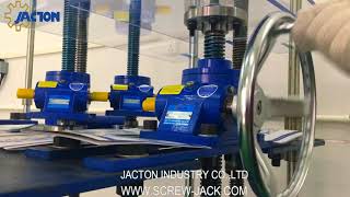 UAE import JACTON Upright 5 Ton Manual Jack Screw Actuator Top Plate 300 MM Stroke with Handwheel [upl. by Clarke276]