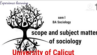 scope and subject matter of sociology formal and synthetic school of thought [upl. by Erbe]