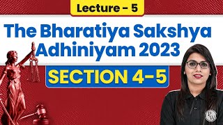 Bhartiya Sakshya Adhiniyam 2023  Lecture5 Section 45 BSA 2023  Judiciary By PW [upl. by Zelda491]