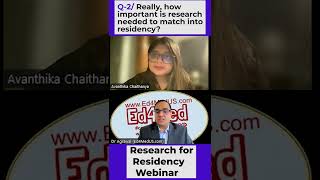 How Important is Research to Match into Residency Feat Dr Avanthika C [upl. by Yelsnia619]