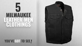 Top 10 Milwaukee Leather Men Clothings  Winter 2018  Mens Concealed Snap Denim Club Style Vest [upl. by Nigen979]