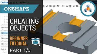 Beginner Tutorial 15  Onshape 3D CAD  Creating Sketches and Objects [upl. by Lindner]