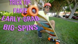 Loaded Boards Trick Tip  Fakie Early Grab Big Spins with Dandoy Tongco [upl. by Anaela863]