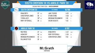 South Croydon 1XI v Ainslie Park 1XI [upl. by Cofsky]