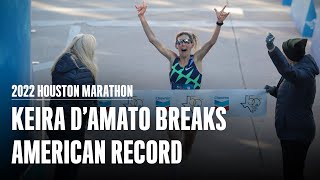 Keira DAmato On Breaking Deena Kastors Marathon American Record [upl. by Ognimod]