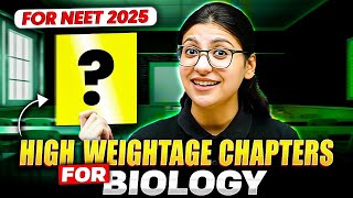 Important HIGH Weightage Chapters of BIOLOGY💥 For NEET 2025 🔥 [upl. by Seabrook]