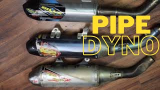 KTM 250 sxf Pipe Dyno Shootout FMF vs PC vs Bills [upl. by Teeter]