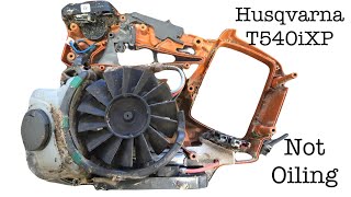 Husqvarna t540ixp not oiling troubleshooting fix [upl. by Akkin]