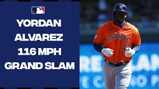 Yordan Alvarez 116mph gametying GRAND SLAM [upl. by Nnylrahc792]