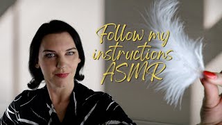 Follow my instructions ASMR softly spoken relaxation lights feathers [upl. by Dielle90]