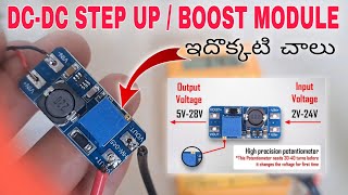 How to use DC to DC step up boost module  MT 3608 DCDC Step Up Module  Unboxing  GODUGU KALYAN [upl. by Esenahs]