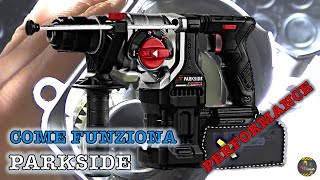 PARKSIDE PERFORMANCE TRAPANO MARTELLO DEMOLITORE 20V RICARICABILE come funziona e manutenzione [upl. by Oetsira]