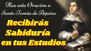 Oración a santo Tomas de Aquino 👉 para ayuda en exámenes y estudios 🙏🙏🙏 [upl. by Marlette901]