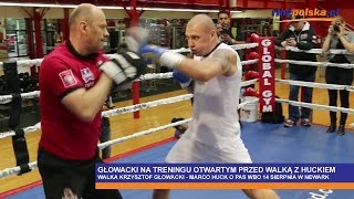 Krzysztof Głowacki  trening otwarty przed walką z Marco Huckiem [upl. by Hallvard]