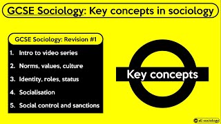 GCSE Sociology Revision from allsociology  Key concepts in Sociology Episode 1 [upl. by Faxan]