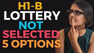 H1B Lottery Not Selected  What To Do  5 Options [upl. by Phelgen]