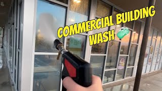 Commercial Building Wash amp Window Paint Removal [upl. by Aenotna]