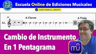 Cambios de Instrumento en 1 Pentagrama con Musescore Studio 4Tip80 [upl. by Ardath]