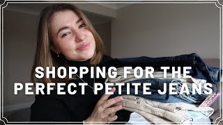 SHOPPING FOR THE PERFECT PETITE JEANS  RIVER ISLAND DENIM HAUL  PetiteElliee [upl. by Ashley]